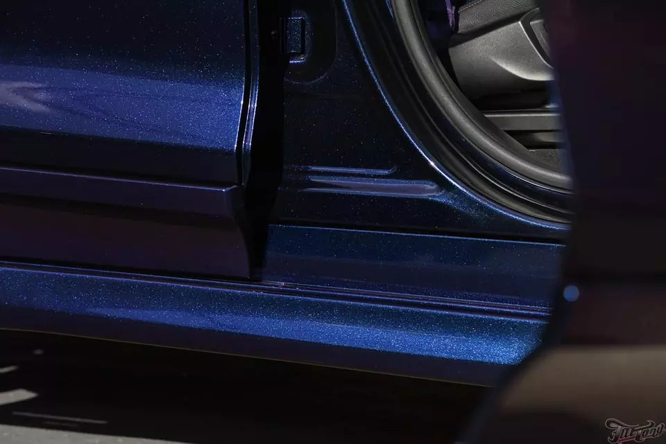 BMW X3. Полный окрас кузова в сине-фиолетовый перламутр.